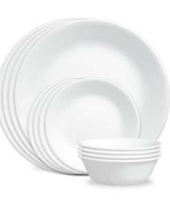 Corelle® Winter Frost White 12-piece Dinnerware Set. Service for 4