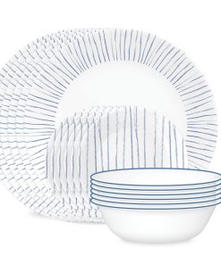 Corelle® Nautical Stripes 18-piece Dinnerware Set. Service for 6