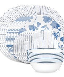Corelle® Botanical Stripes 32-piece Dinnerware Set. Service for 8