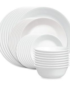 Corelle® Shimmering White 32-piece Dinnerware Set. Service for 8