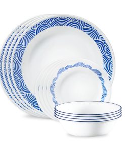 Corelle® Rolling Waves 12-piece Dinnerware Set. Service for 4