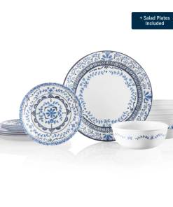 Corelle® Portofino Dinnerware Set – Service for 6 + Salad Plates