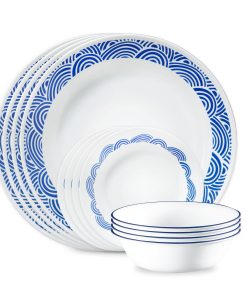Corelle® Rolling Waves 18-piece Dinnerware Set. Service for 6