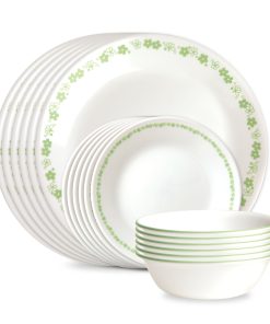 Corelle® Spring Blossom Green 18-piece Dinnerware Set. Service for 6