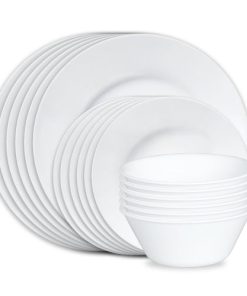 Corelle® Dazzling White Wide Rim 18pc Set. Service for 6